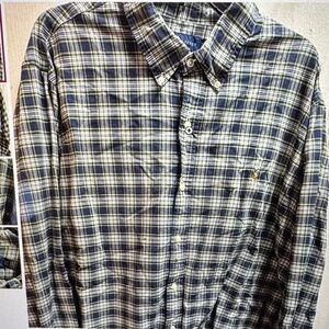 Ralph Lauren Men's Plaid Shirt - Blue and Yellow size XXL/ NWOT 666